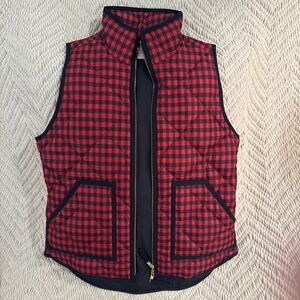 J. Crew Ref and Black Checkered Vest